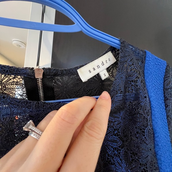 Sandro cobalt lace dress size 2 - Picture 4 of 4